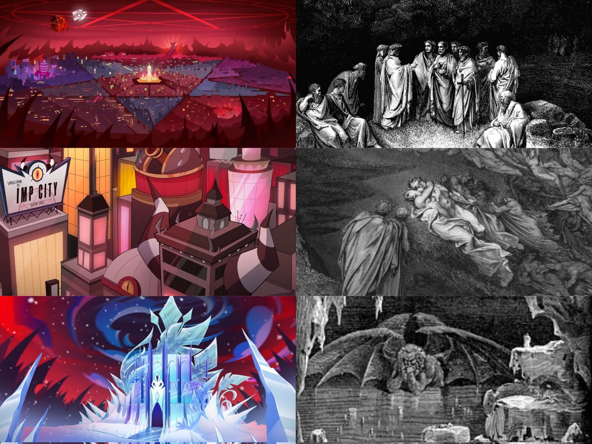 Luke52932147's tweet photo. Following a theory made by @CartoonUV & others, the Pride Ring seems divided in Circles, similarly to Hell in the Divine Comedy, with #PentagramCity and #ImpCity being the 1st and 2nd. Andrealphus could be in the 9th circle, recalling the Cocytus Lake.
#HelluvaBoss #HazbinHotel https://t.co/EuInsLP29n