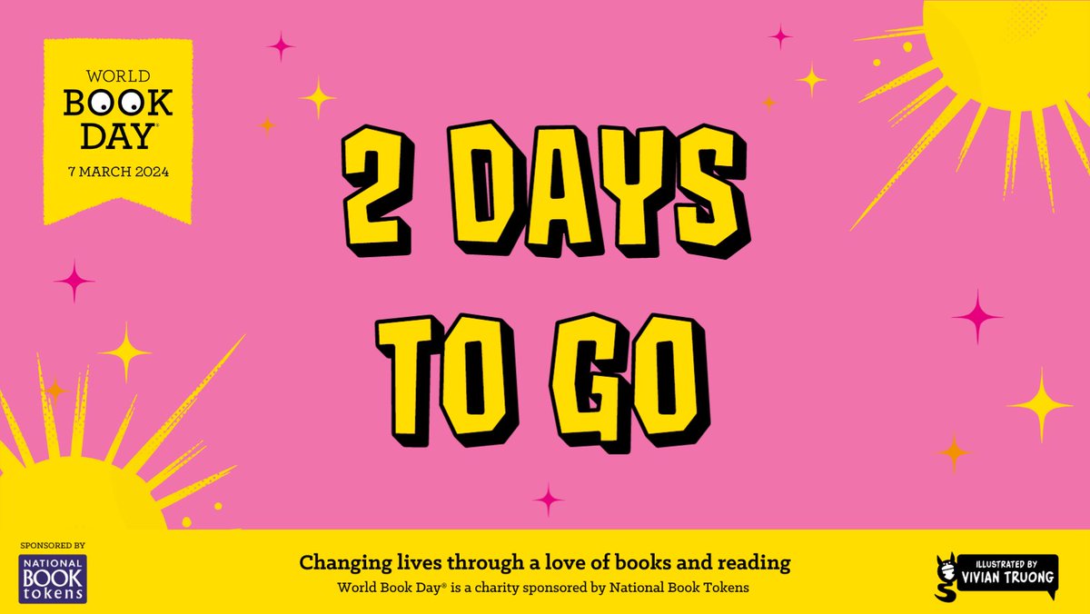 2 days to go until World Book Day! 🎉 There are so many exciting ways to celebrate and help us change lives through a love of books & reading. Discover our exciting packs & resources to support your #WorldBookDay celebrations🥳📚 worldbookday.com