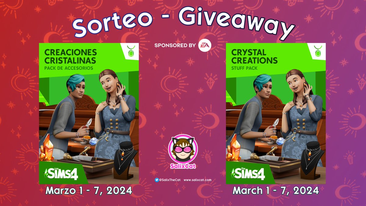 Sorteo - Giveaway 1 código para PC #CreacionesCristalinas #CrystalCreations de #LosSims4 1⃣ Sígueme 2⃣ Like 3⃣ Retuitea 4⃣ Comenta con el nombre de tu Sim gemólogo Anunciaré a los ganadores después de marzo 7, 2024 Mucha suerte 💖😊 #SponsoredbyEA #TheSims #EACreatorNetwork