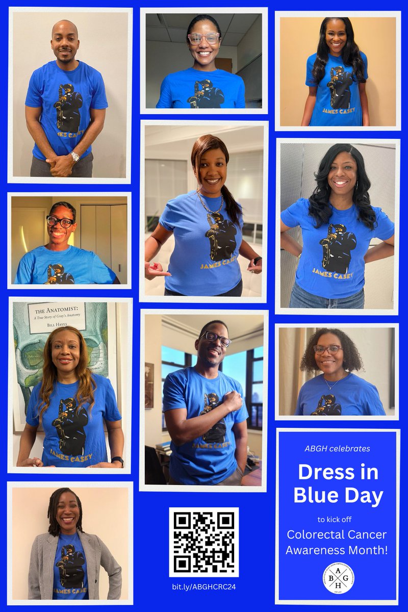 ABGH celebrates Dress in Blue day to kick off #ColorectalCancerAwarenessMonth! Share your best in blue to honor #cancer survivors and warriors, caregivers, and champions of #colorectalcancer prevention. 💙 #DressInBlueDay