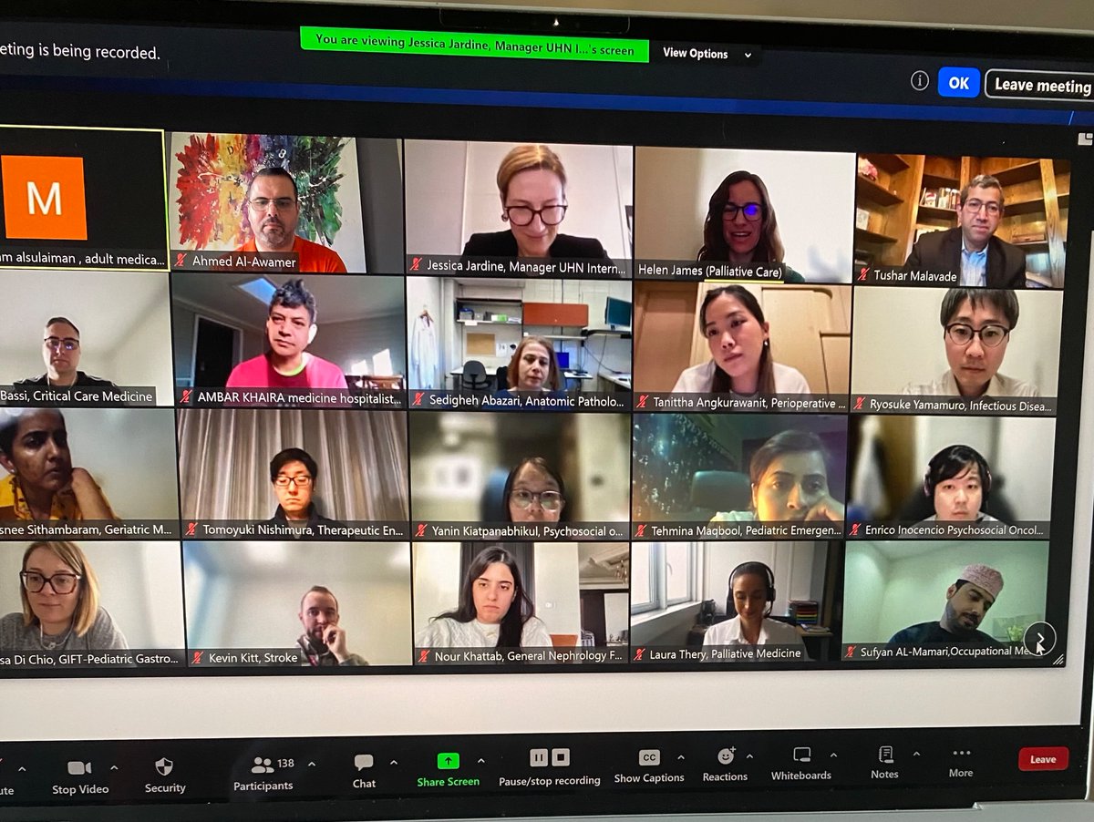 So excited to open the first virtual session of the Transitions program for new international fellows facilitated by <a href="/UHN_ICE/">UHN ICE</a>. More than 140 new fellows from across the globe joined the session in preparation for their fellowship at @uhn and <a href="/UofTPGME/">U of T PGME</a>. Amazing teamwork 👏👏