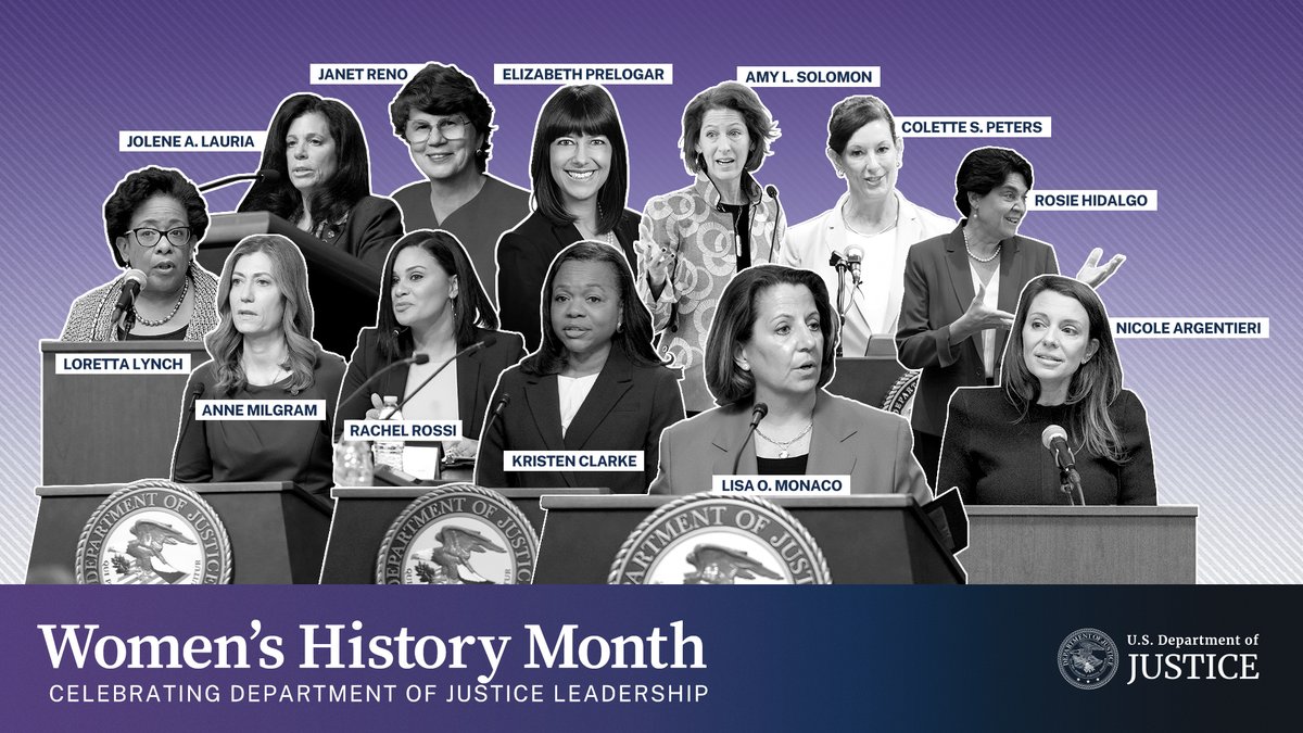 This #WomensHistoryMonth, the Justice Department is proud to celebrate the trailblazing work that has shaped the Department. Throughout March, the Department will highlight leaders, organizations & history. 🔗: whitehouse.gov/briefing-room/…