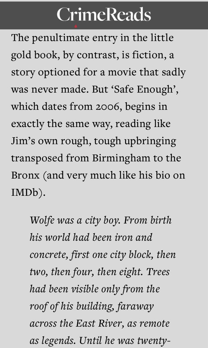 You can read about Lee’s story ‘Safe Enough’ here @CrimeReads crimereads.com/lee-childs-lit… #LeeChild #SafeEnough