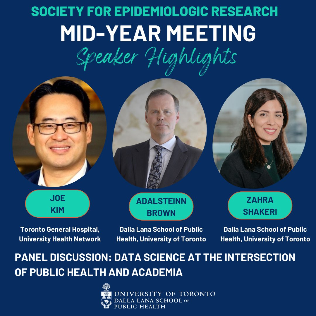 .@robertwplatt will be moderating one of the great sessions we have planned for #SERmidyearTO! This panel focuses on using 'big data' in academia and the real world (aka clinical medicine and public health) cc @LauraCRosella @SteiniBrown @ZahraShakerii @UofT_dlsph