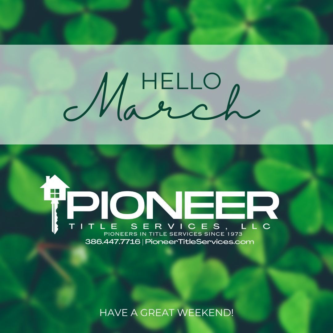 Happy March, everyone! 🌷 Just a friendly reminder that today is the last day to file for your homestead exemption! 🏡 Don't miss out on this opportunity to save on your property taxes! #HomesteadExemption #DeadlineDay #PioneerTitleServices 🏡📞