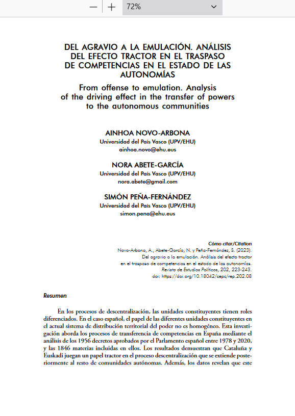 rep_cepc's tweet photo. 🟢"Del agravio a la emulación. Análisis del efecto tractor en el traspaso de competencias en Estado de las autonomías" en #REP202
👩🏫👨🏫: AINHOA NOVO-ARBONA, NORA ABETE-GARCÍA Y SIMÓN PEÑA FERNÁNDEZ
🔗Link:https://t.co/uW0ZEqqn4v https://t.co/4TfVkoaJcI