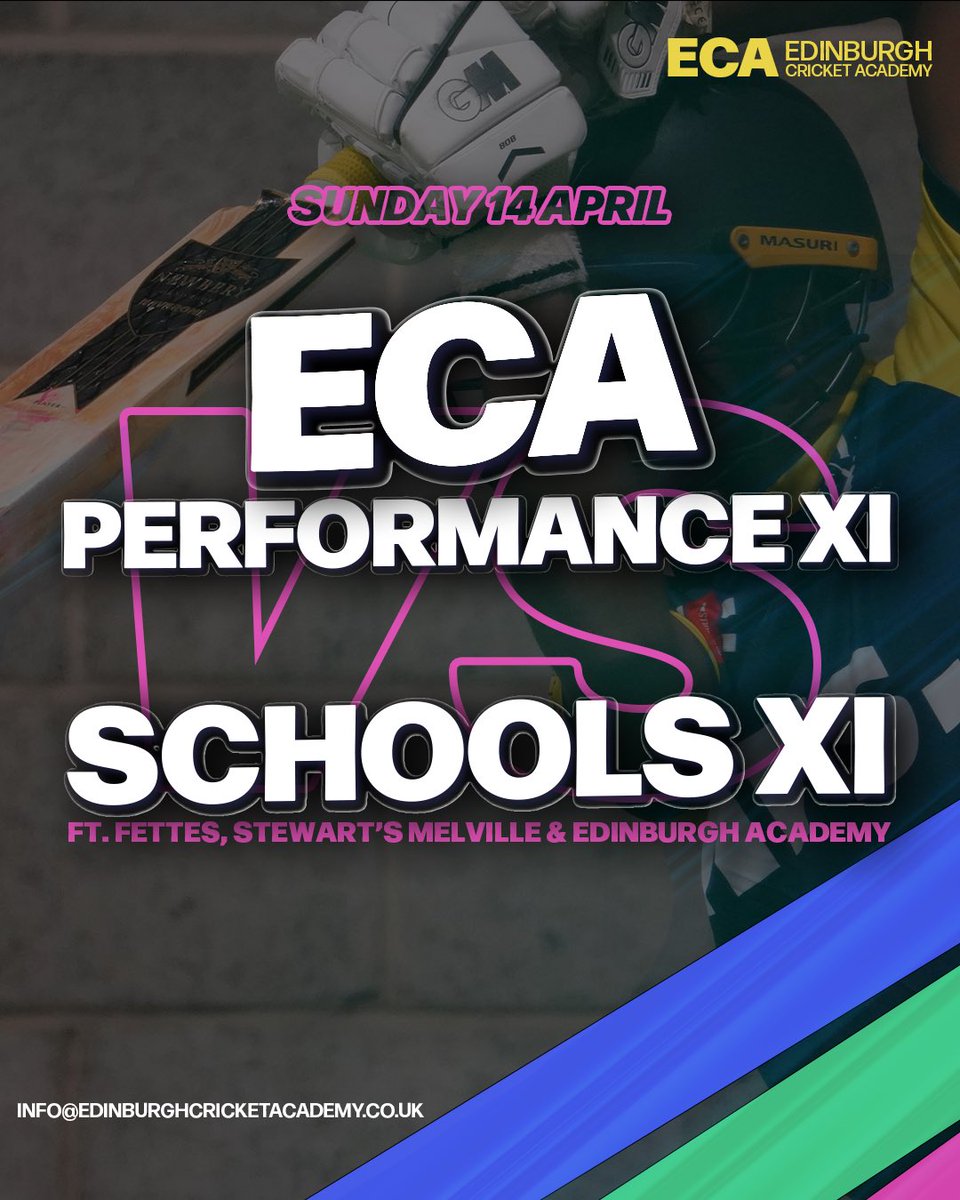 The countdown to the season is ON ⏱️ Next month our ECA Performance players will take on a Schools XI, made up of players from Fettes, Stewart’s Melville and Edinburgh Academy 👊 Let the work begin! 👏