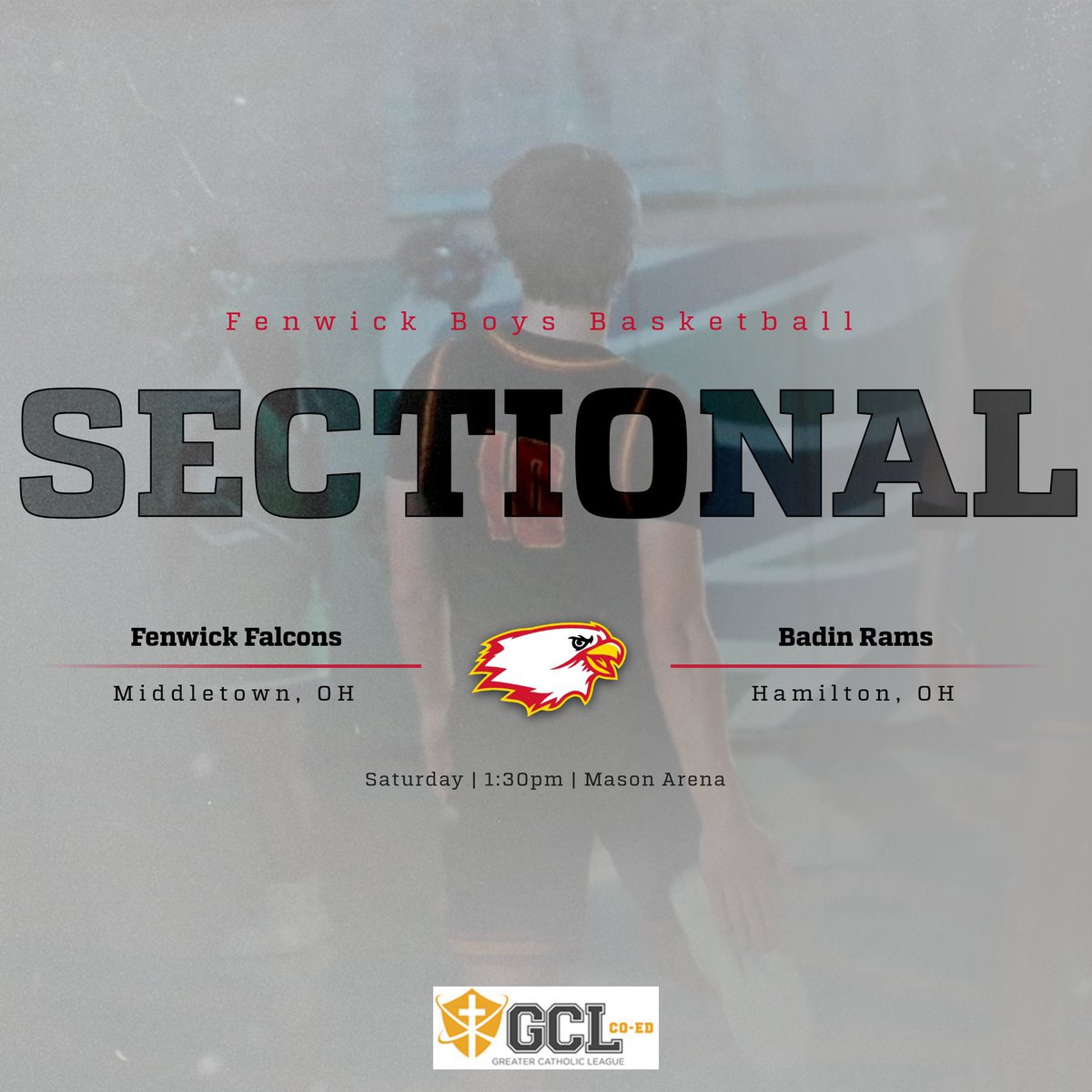 Bishop Fenwick Boys Basketball (@bfhs_hoops) on Twitter photo The Falcons have advanced to the Sectional Final to play GCL Co-Ed rival <a href="/boyshoopsbhs/">Badin Basketball</a> for the third time this season!
We’d love to pack the gym with as many <a href="/BishopFenwick1/">Bishop Fenwick High School</a> alumni, students, and fans as possible tomorrow at Mason Arena at 1:30pm!
Go Falcons! The Falcons have advanced to the Sectional Final to play GCL Co-Ed rival <a href="/boyshoopsbhs/">Badin Basketball</a> for the third time this season!
We’d love to pack the gym with as many <a href="/BishopFenwick1/">Bishop Fenwick High School</a> alumni, students, and fans as possible tomorrow at Mason Arena at 1:30pm!
Go Falcons!