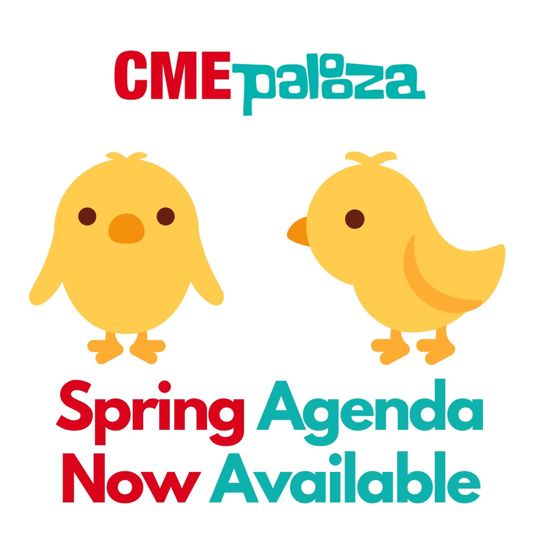 As fresh as two little chicks hopping along in the dewy morning grass, the Spring CMEpalooza 2024 agenda has emerged.

Be sure to block time on your April 24th calendar now. cmepalooza.com/spring-2024/

#challenges #quiz #AI #measurement #grants #participation #digitalprograms