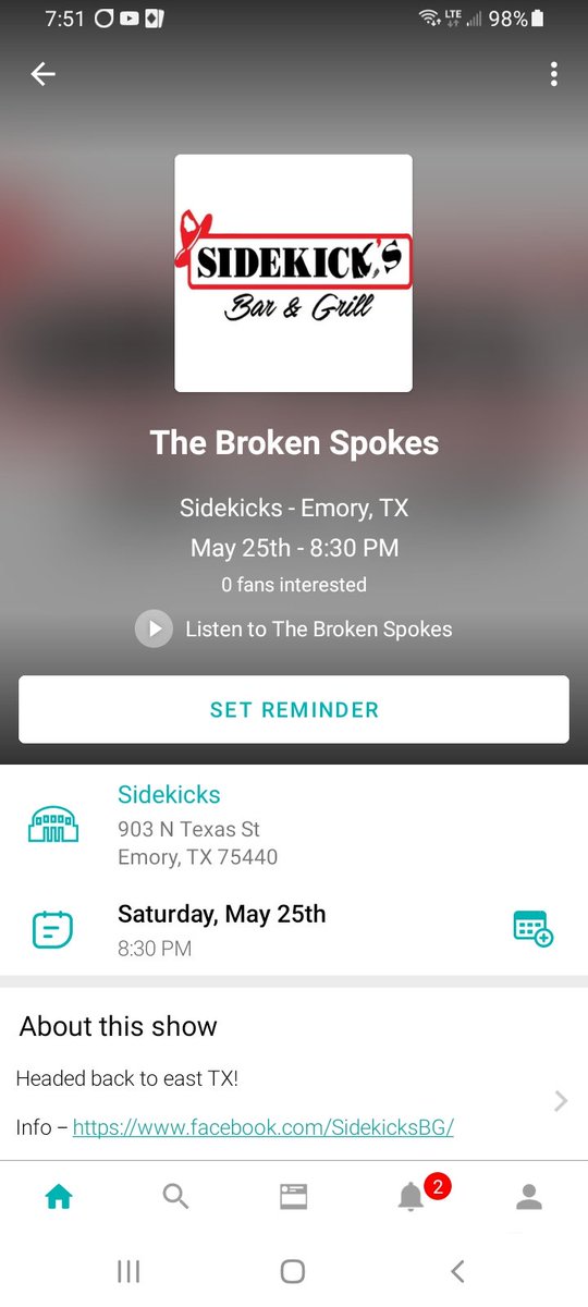 I can definitely see this date on my calendar <a href="/BrokenSpokesHTX/">The Broken Spokes</a>