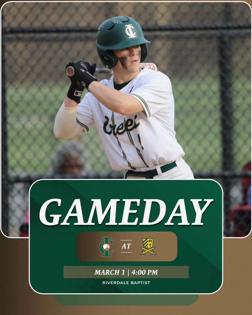 The Eagles are back! 

Spring season openers for Baseball and Boys Lacrosse.

Baseball will head Riverdale Baptist. First Pitch 4:00pm.

Boys Lacrosse heads to Friends for a 4:00pm matchup. 

Go Eagles! 
#Creek
#ProtecttheNest