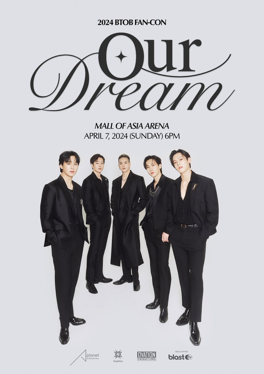 hellokpop's tweet photo. 𝐅𝐀𝐍-𝐂𝐎𝐍 𝐀𝐋𝐄𝐑𝐓: After almost eight years, 𝐁𝐓𝐎𝐁 will hold the 2024 BTOB Fan-Con Our Dream on April 7 at the Mall of Asia Arena. ✨

#BTOB
#BTOB_OurDream_Manila
#OvationProductions 
@ovationprod 

🔗https://t.co/RFuKpya7vM https://t.co/cbDYrCt216