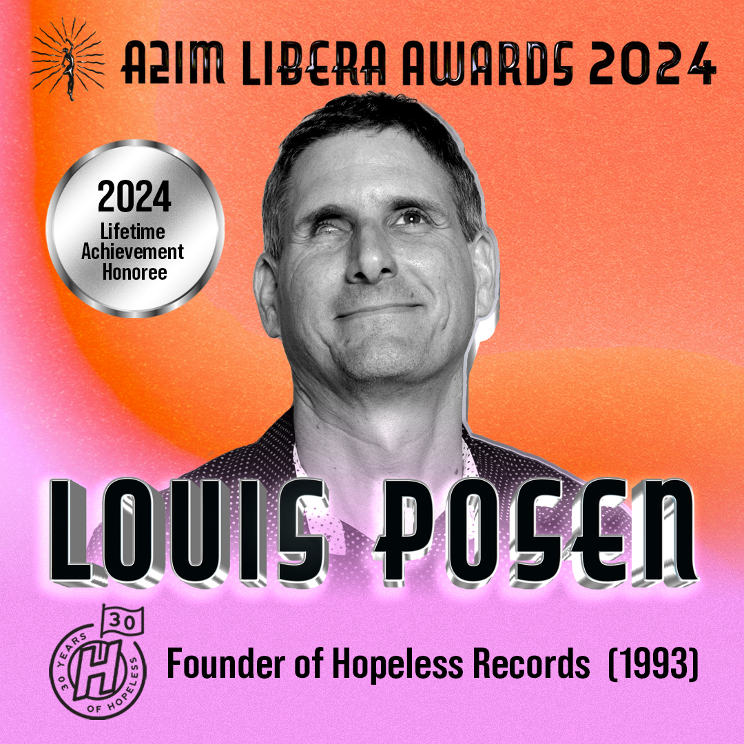 We're proud to announce that this year's Lifetime Achievement Honoree will recognize Louis Posen, Founder of @hopelessrecords, for his longstanding dedication to civic engagement through music. 🔗Read the full press release: bit.ly/42TkfEN