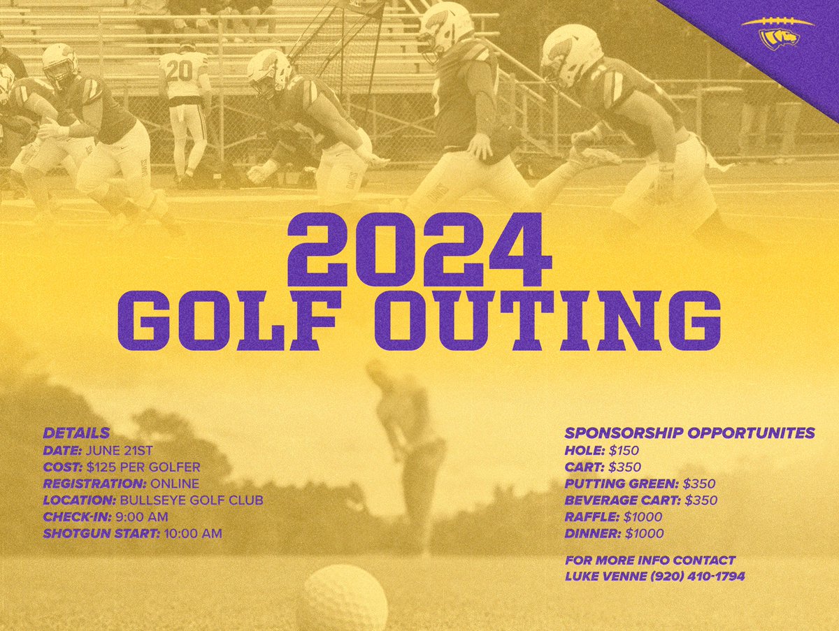 Registration for the golf outing is live! More details can be found here ⬇️ 🔗: linktr.ee/uwspfootball