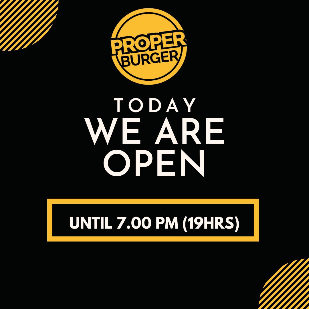 So this happened… so excited that people can experience these burgers almost every day!  Open until 7pm today so stop by!  #ProperBurger #ProperGood