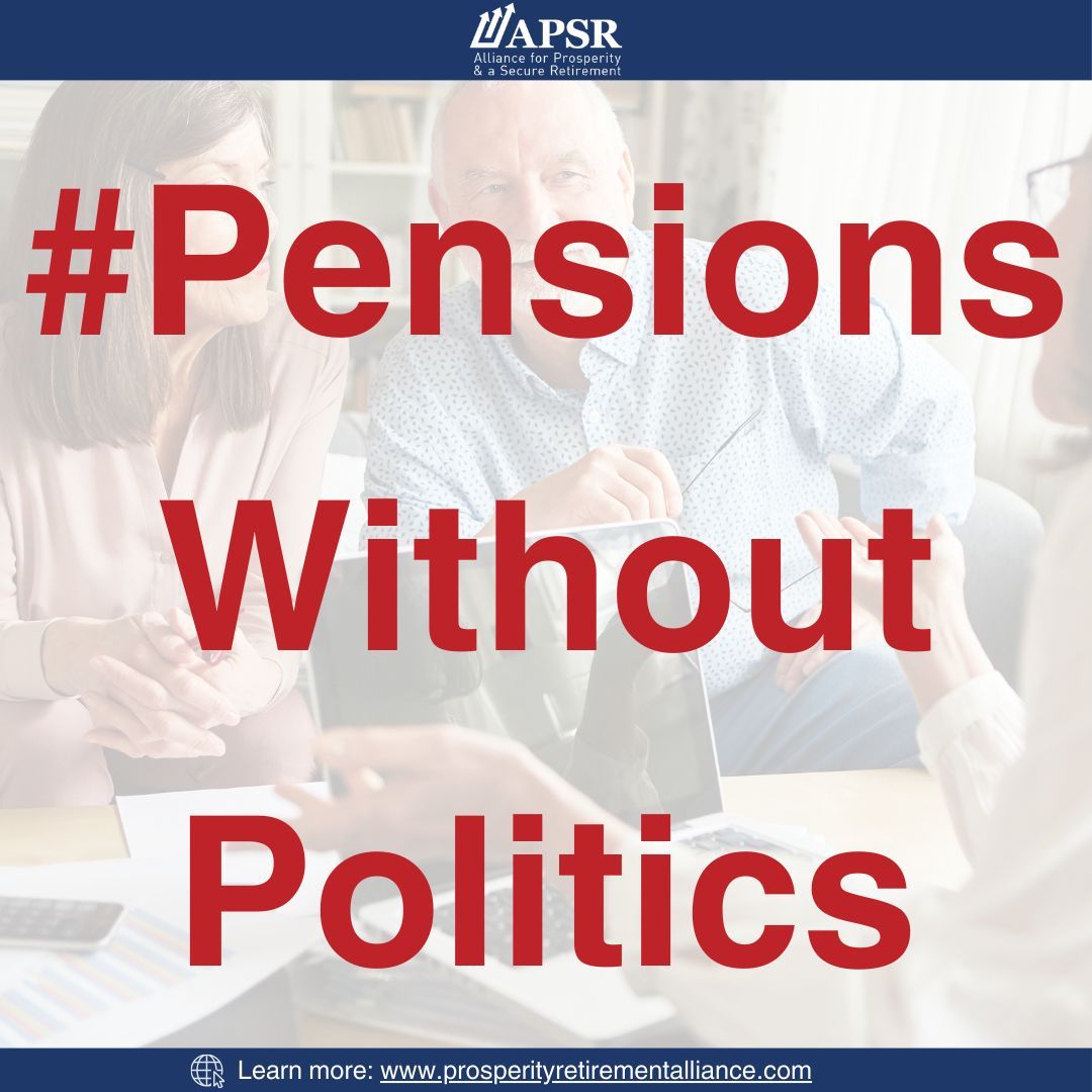 Retirees and those saving for retirement have earned the right to have a voice in their investment strategy. They don’t need more politics. Learn more at buff.ly/3StwFj6. #apsr #pensionswithoutspolitics