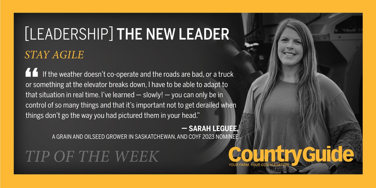 Sarah Leguee has found that adaptability and agility are staples of leadership and management on their farm. 'Plans on a farm can change at the drop of a hat — there are so many factors that can railroad an entire day.' Dive deeper into this article at country-guide.ca/subscriptions.