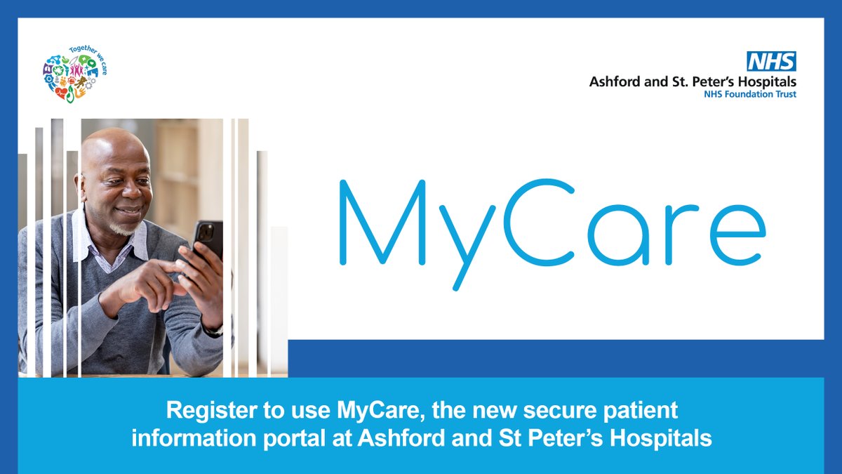 MyCare is a secure online platform that enables users to view their hospital appointments and other information from their hospital record via a computer, tablet or smartphone.

12,000+ people have registered - why not join them!

For more info, visit ow.ly/QpcF50QHbbb