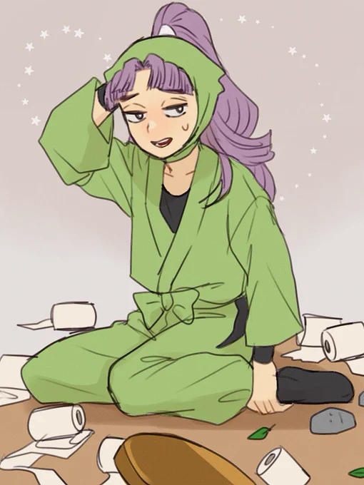 転んじゃったの、見てた? #nin_draw 