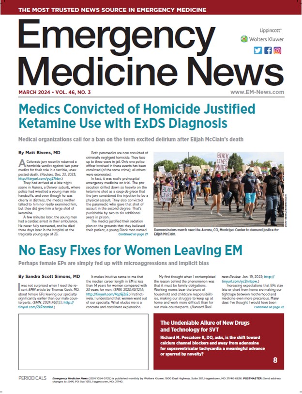 Our March issue is out! Brighten your days with articles by @Rick_Pescatore @matt_bivens @edwin_leap @ERGoddessMD @poisonreview @3rdRockUS @EMNSpeedofSound @writergina @brandtwriting @joelleborhart Tom Belanger, MD; & Mason Patel, DO, at EM-News.com #FOAMed