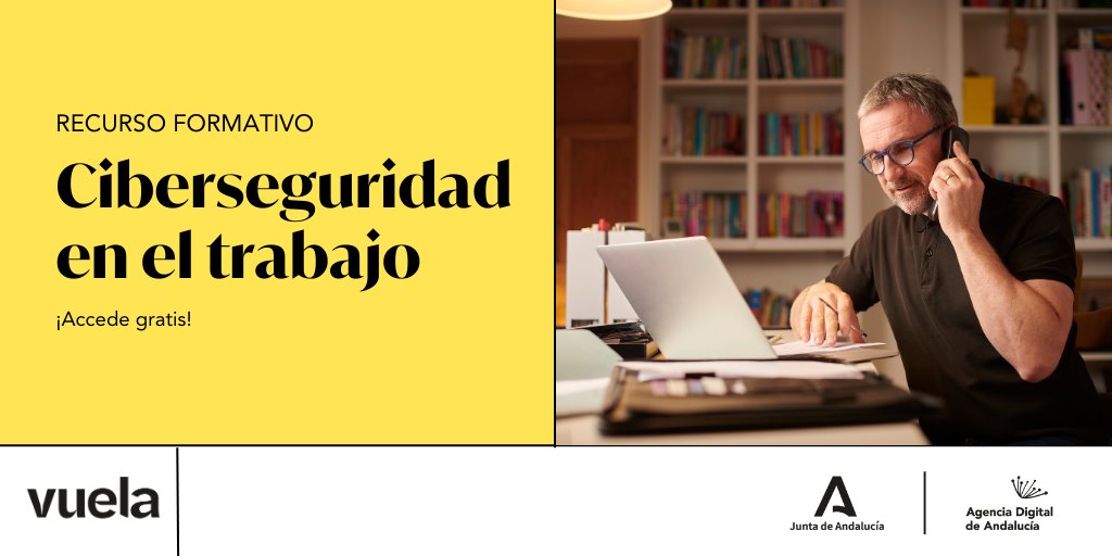 🏡🔐 La #ciberseguridad en el trabajo es fundamental, ¿pero mantenemos la seguridad cuando teletrabajamos? ¡Ponte a prueba con nuestro recurso interactivo! 🤓👉🏻 bit.ly/40jeHlF

#AndalucíaVuela #CiberseguridadAND