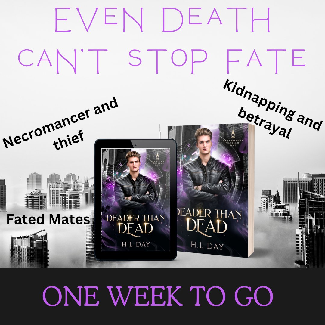 ONE WEEK TO GO. Pre-order here to have it waiting on your kindle on release day. geni.us/DTD-X #GayRomance #mmromance #LGBTQIA #COMING_SOON #paranormalromance