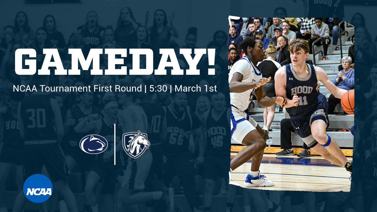 NCAA Tournament starts today! Hood (19-6) takes on Penn St-Harrisburg (22-4) today at 5:30pm in Greensboro, NC! Catch the livestream at odacsn.com/guilfordquakers #letitfly #machoops #d3hoops