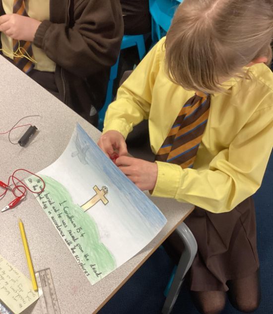 Year 5 have been making some light up Easter posters to display on their prayer focus tables. So creative!