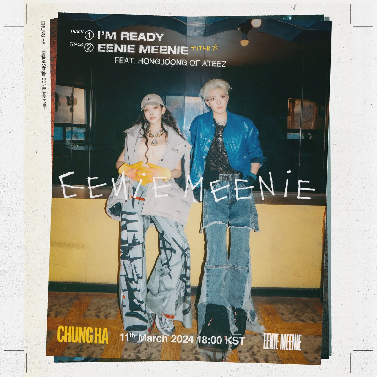 OMG: 'EENIE MEENIE', faixa título do novo comeback de Chungha terá participação especial de Hongjoong do ATEEZ, marcado para 11 de março.