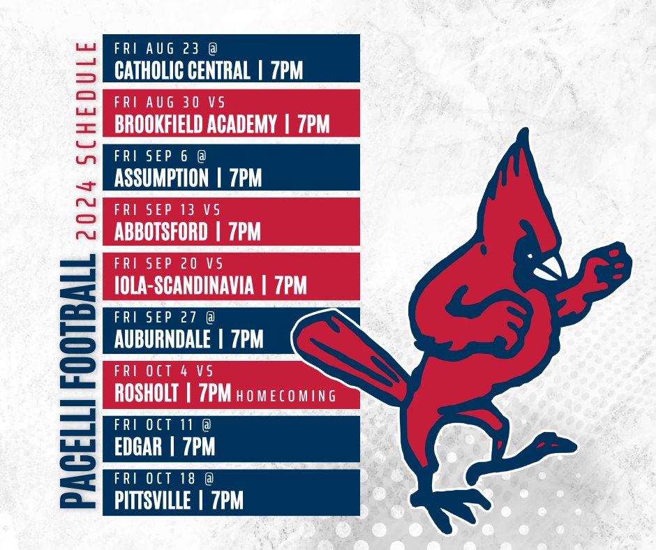 👀👀 2024 schedule is out! 177 days till kickoff!