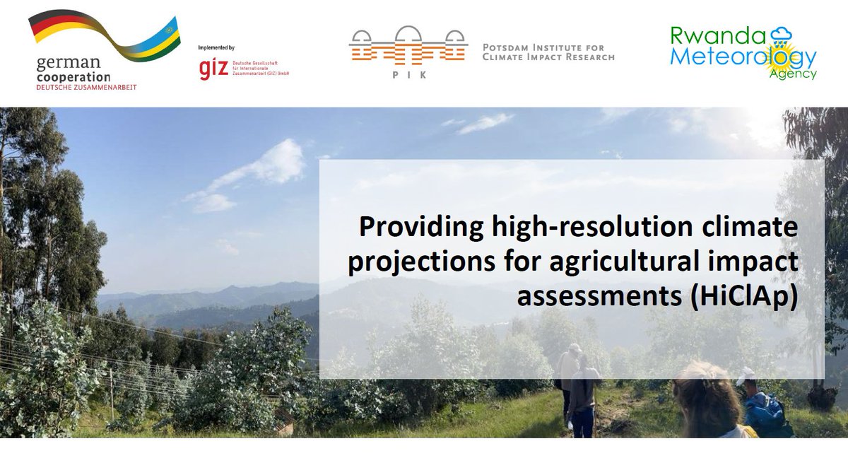 giz_rwanda's tweet photo. Last week, @PIK_Climate & the #NDC Capacity Development team visited @AGRIRESEARCHLtd and @RwandaAgriBoard.
We collaborate with @MeteoRwanda & @PIK_Climate on high-resolution climate projections for agricultural impact assessment in Rwanda.
#GreenRwanda🇷🇼🌿I #GermanCooperation🤝 https://t.co/SEPT4eCeab