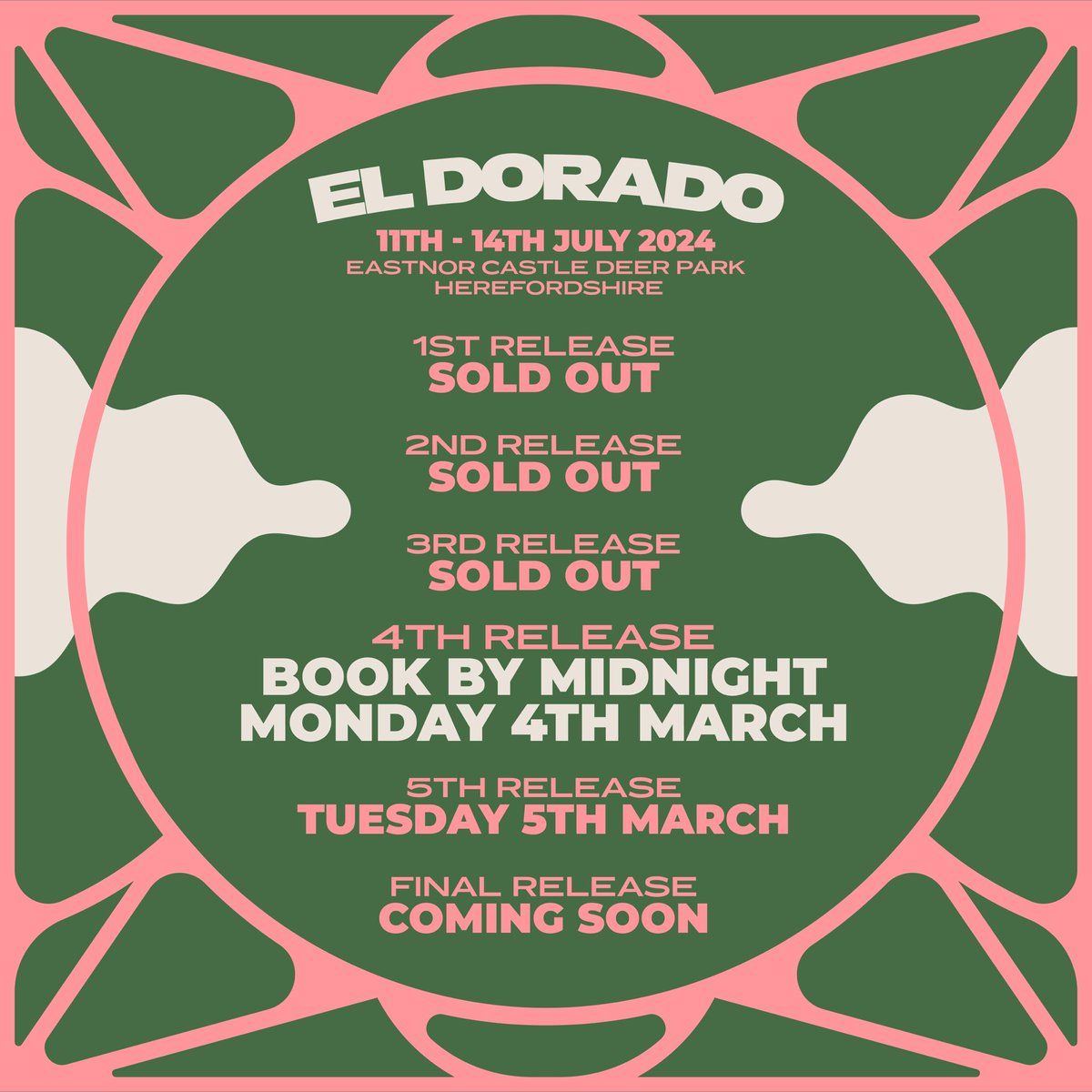 Ticket update 🎟️ 

eldoradofestival.com