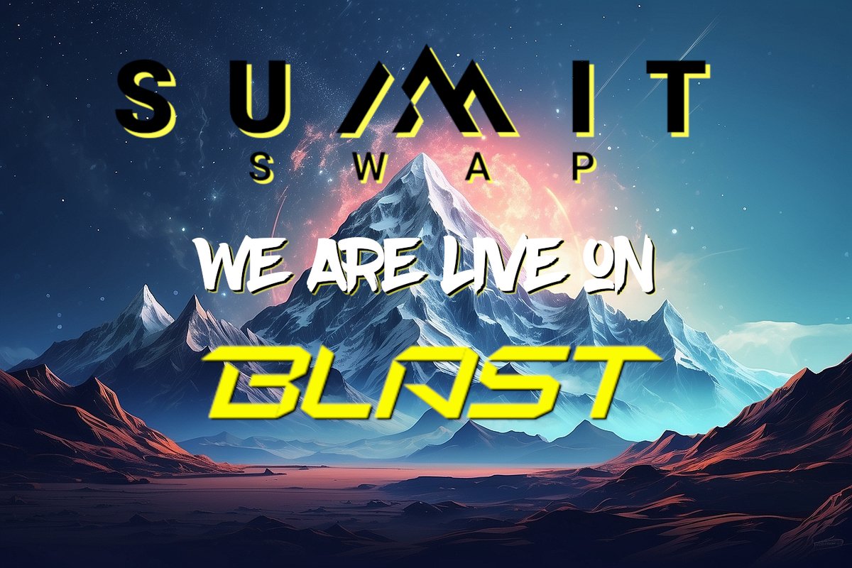 SUMMIT DEFI (@summitdefi) on Twitter photo Summit Swap Aggregator is now live at summitdefi.com on @Blast_L2 and already integrated with:
<a href="/monoswapio/">MonoSwap</a>
<a href="/ThrusterFi/">Thruster (Shutdown)</a>
<a href="/CyberblastDex/">Cyberblast ๐ฆพ</a>
<a href="/DYORSWAP/">DYORSWAP Finance</a>
With more on the way shortly.
Earn Summit point on all trading volume, referrals and some tokens may even have bonus points Summit Swap Aggregator is now live at summitdefi.com on @Blast_L2 and already integrated with:
<a href="/monoswapio/">MonoSwap</a>
<a href="/ThrusterFi/">Thruster (Shutdown)</a>
<a href="/CyberblastDex/">Cyberblast ๐ฆพ</a>
<a href="/DYORSWAP/">DYORSWAP Finance</a>
With more on the way shortly.
Earn Summit point on all trading volume, referrals and some tokens may even have bonus points