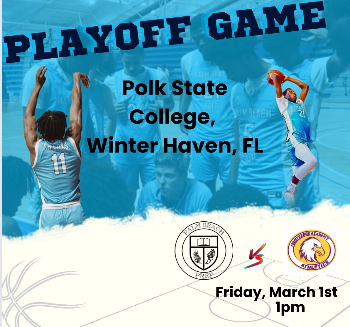 It’s Game Day 🔥 The Sharks travel to Polk State for the Quarter Finals of the @PHSBA_US State Championship against Montverde Academy 🏝️🦈 Live Stream Link: m.youtube.com/live/kd28iw5A_…