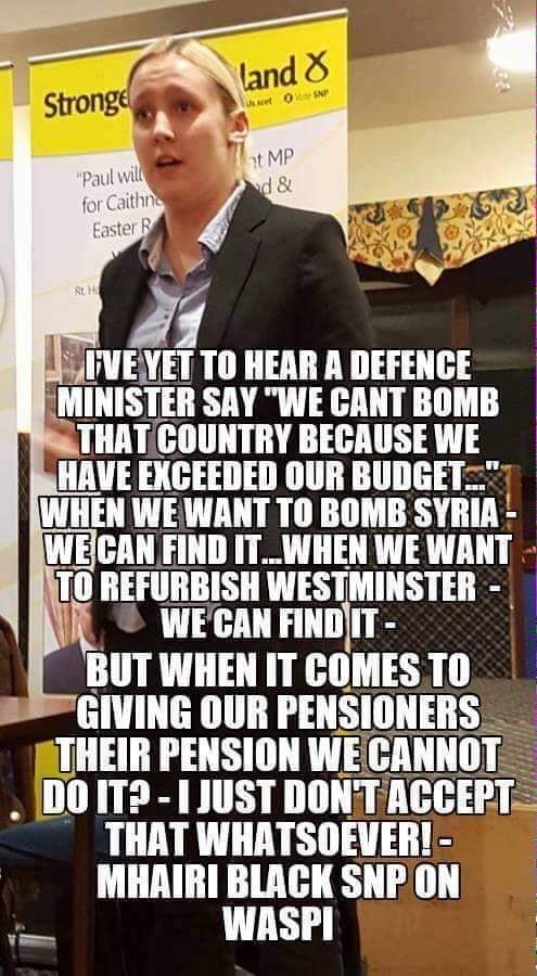 "There's always money for war"... Mhairi Black 👇👇