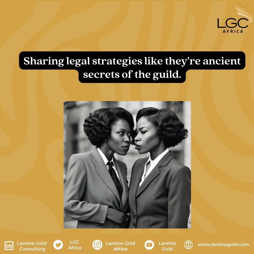 LGCAFR1CA's tweet image. Unleashing legal strategies like they're ancient secrets of the guild. 📜💼
---
For legal marketing tips visit lareinegold.com

 #LegalHumour #LawyerLife #GoldStandard #LGCAfrica