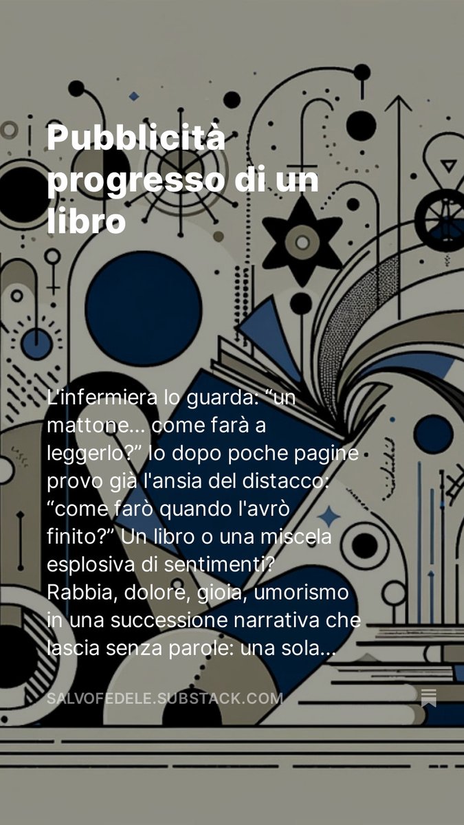 Pubblicità progresso di un libro
La trovi qui: tinyurl.com/tbxjpkrv
Un libro può salvarti davvero durante un ricovero in un ospedale del SSN italiano?
