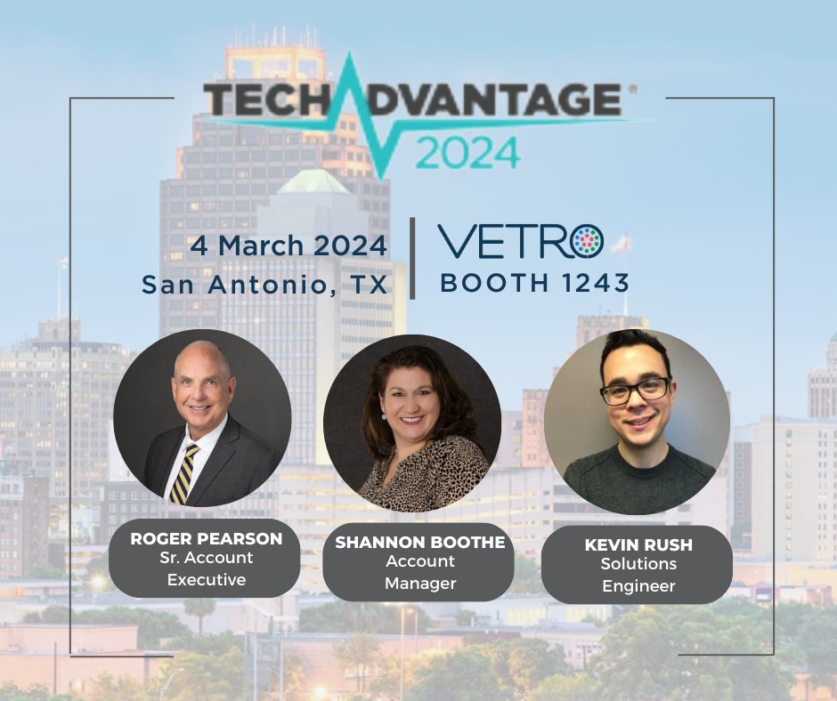 vetrofibermap's tweet image. We&apos;ll see you on Monday at #TechAdvantage24! 

Stop by BOOTH 1243 to learn more about VETRO&apos;s radically simpler fiber management from Roger Pearson, Shannon Boothe and Kevin Rush!