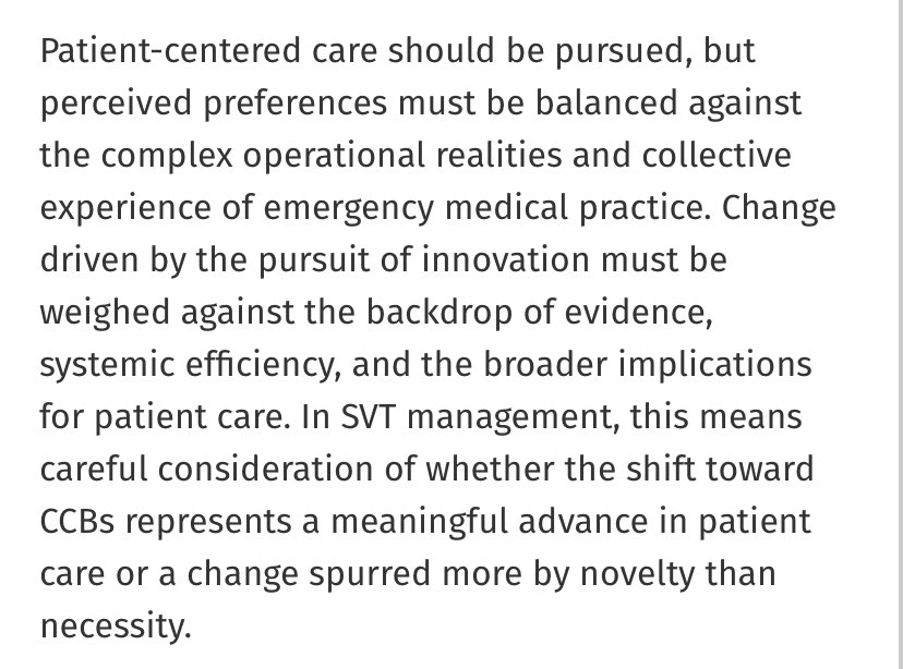 Rick Pescatore, D.O. (@rick_pescatore) on Twitter photo The nite before I wrote this article in <a href="/EMNews/">Emergency Medicine News</a>, I was on the phone w/an ICU doc friend who had to hang up for an emergency. Before saying goodbye, I overheard him telling the resident to order adenosine to the bedside
Adenosine v CCB in SVT, my thoughts:
journals.lww.com/em-news/fullte⦠The nite before I wrote this article in <a href="/EMNews/">Emergency Medicine News</a>, I was on the phone w/an ICU doc friend who had to hang up for an emergency. Before saying goodbye, I overheard him telling the resident to order adenosine to the bedside
Adenosine v CCB in SVT, my thoughts:
journals.lww.com/em-news/fullteā¦