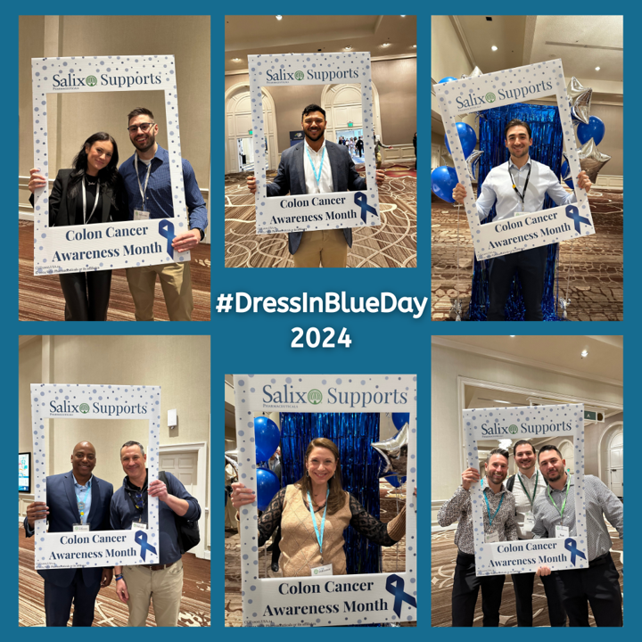 Today we #DressInBlue to kick off #ColorectalCancerAwarenessMonth. #DYK colorectal cancer is the third most commonly diagnosed cancer in the U.S.? Stay tuned as we release findings from our first colonoscopy awareness and patient perspectives survey. #NeverFinishFighting