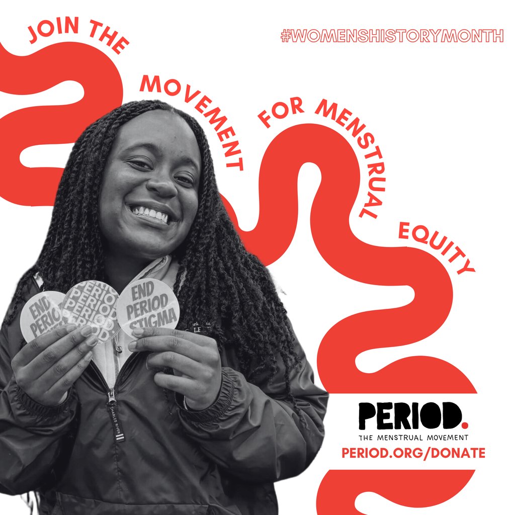 We're on a mission to end period poverty and stigma in our lifetime. 🩸 This #WomensHistoryMonth, invest in a more gender equal world where period products are affordable and accessible for all people who menstruate. PERIOD. Donate today at period.org/donate.