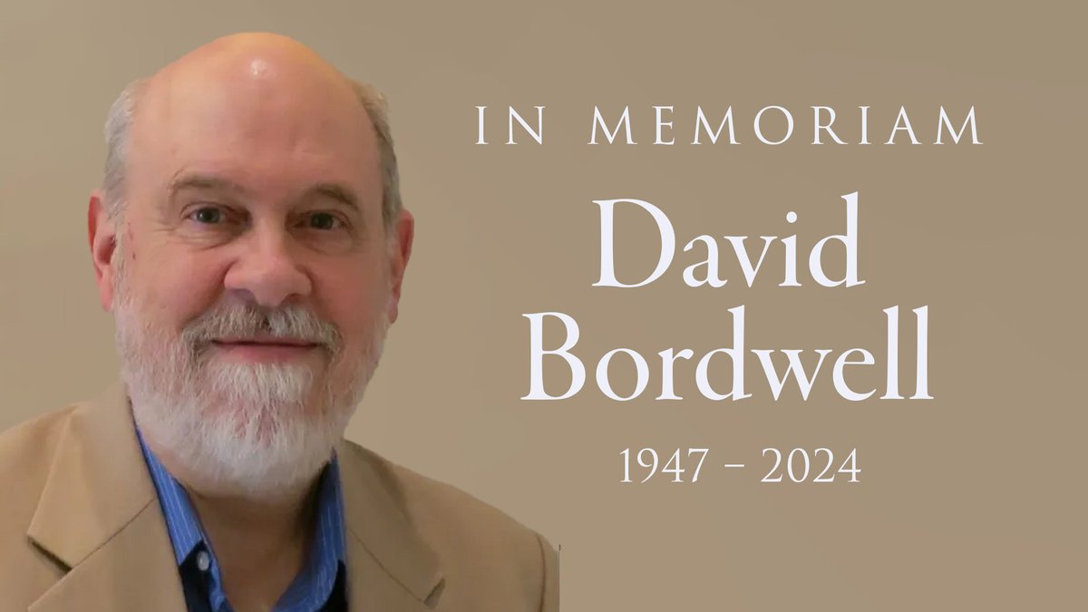 It is with deep sadness that we mourn the passing of David Bordwell. Professor Bordwell’s contributions to film theory and history have been instrumental in shaping our understanding of cinema as an art form and storytelling practice.