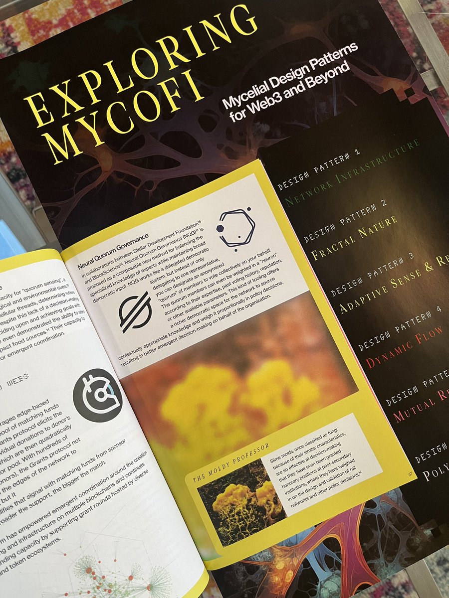 anke_g_liu's tweet image. @block_science &amp;amp; @StellarOrg #NeuralQuorumGovernance mentioned in Mycofi book by @JessicaZartler @jeffemmett ✨🍄

#StellarCommunityFund