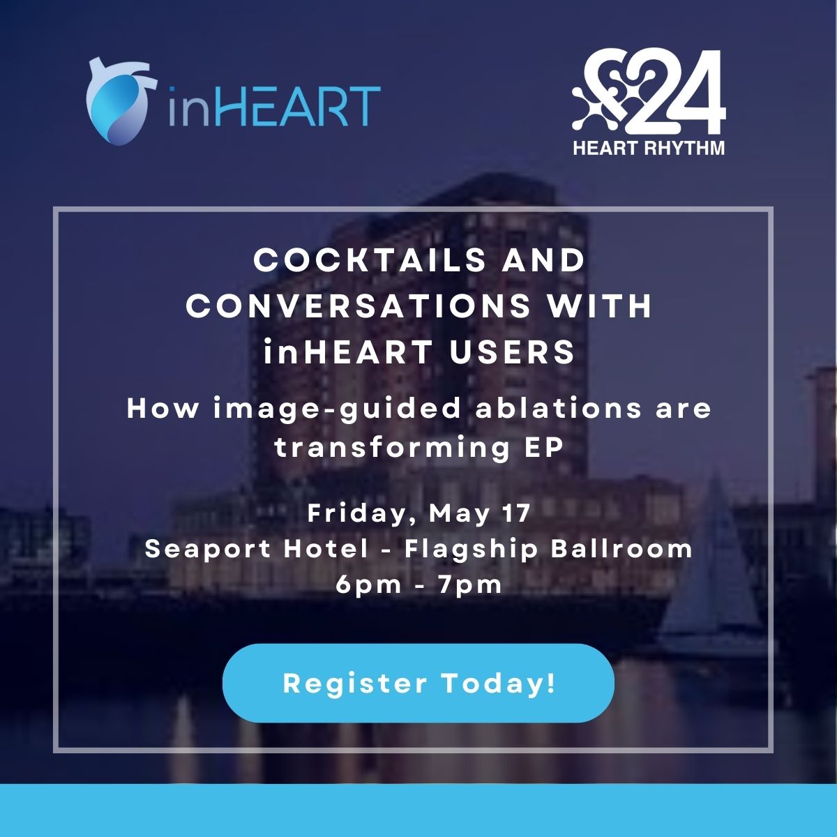 Join us at #HRS2024 for a special event on Friday, May 17 6pm at the Seaport Hotel in Boston. #inHEART cofounders, Prof. Pierre Jais MD and Prof. Hubert Cochet MD will be joined by physicians users @JRWinterfield and Edmond Obeng-Gyimah MD for panelist discussion on how…