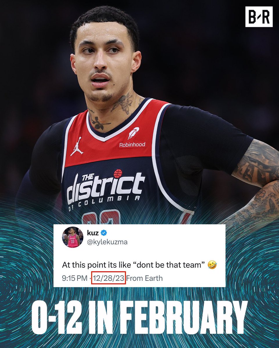 BleacherReport's tweet photo. The Wizards have dropped below the Pistons to have the worst record in the NBA 😬 https://t.co/woXRxTJD7t