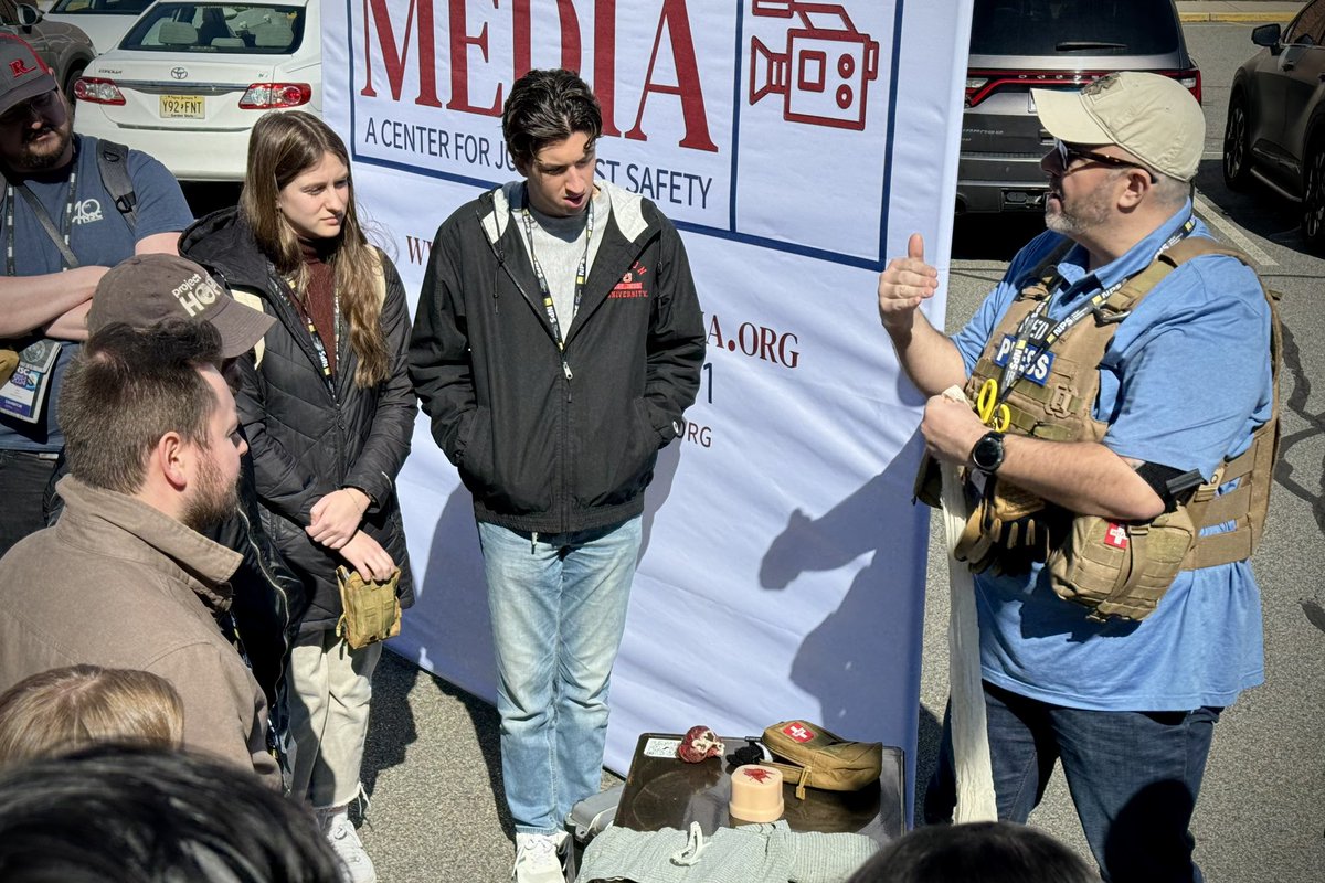 Journalists prepare to #BeCrisisReady during #StopTheBleed training at @NPPA @northernshort, in Parsippany, NJ., on Friday, March 1, 2024. Stop the bleed training demonstrates how pressure, packing, and tourniquets can be used to save lives. #JournalistSafety #CrisisReadyMedia