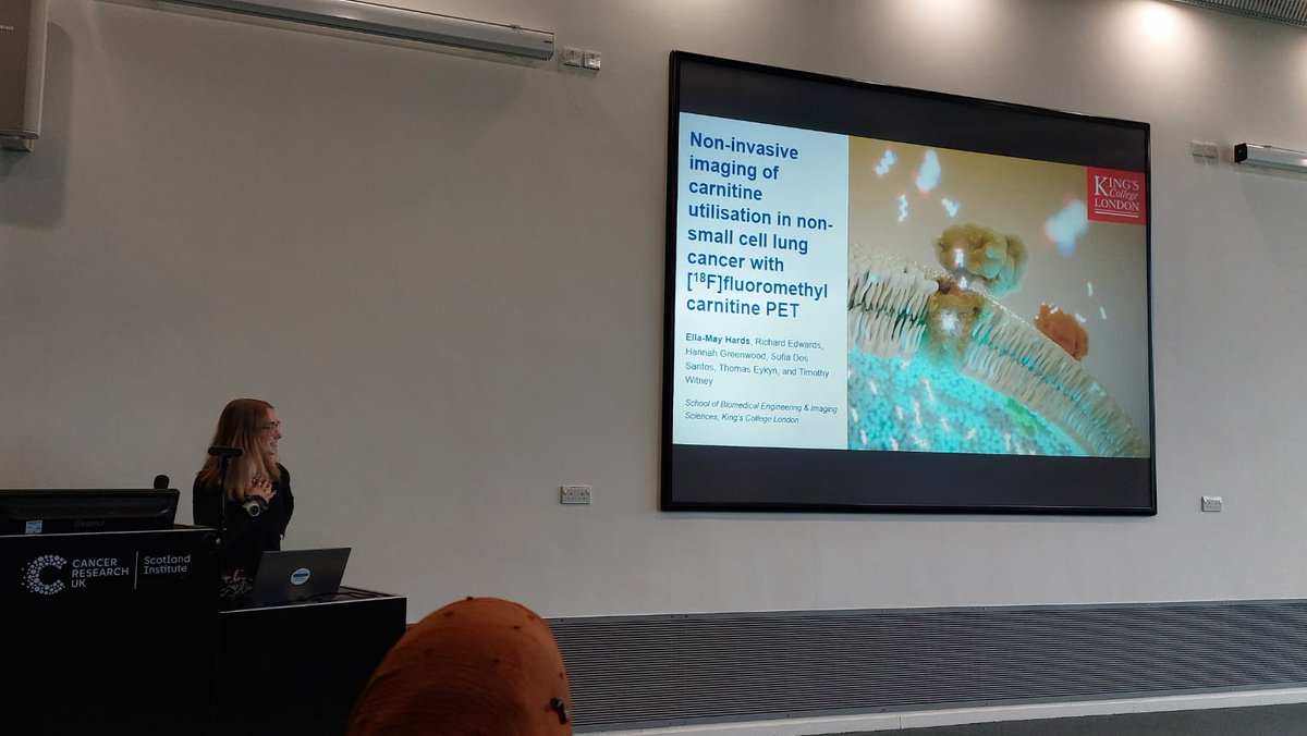 Last but not least <a href="/ellamayhards/">Ella-May Hards</a> on her talk titled: Non-invasive imaging of carnitine utilisation in non-small cell 
lung cancer with [18F]fluoromethyl carnitine PET