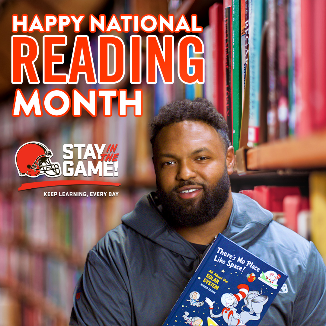 Happy National Reading Month 📚

Our <a href="/Browns/">Cleveland Browns</a> players and alumni wanted to help students celebrate by reading some fun stories! Click the link below to download their videos to share in the classroom or with your student!

📖➡️ stayinthegame.org/resources/clev…
