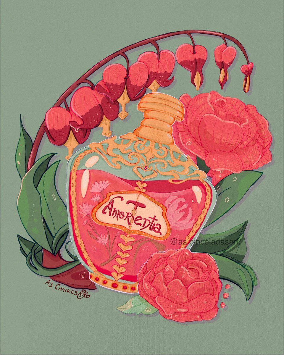 aschaires01's tweet photo. Amortentia ❤️
Mi idea era terminar esto para San Valentín pero pues no sucedió jejeje 

#illustration #procreateart #amortentia #harrypotter https://t.co/DFoyo8C60k