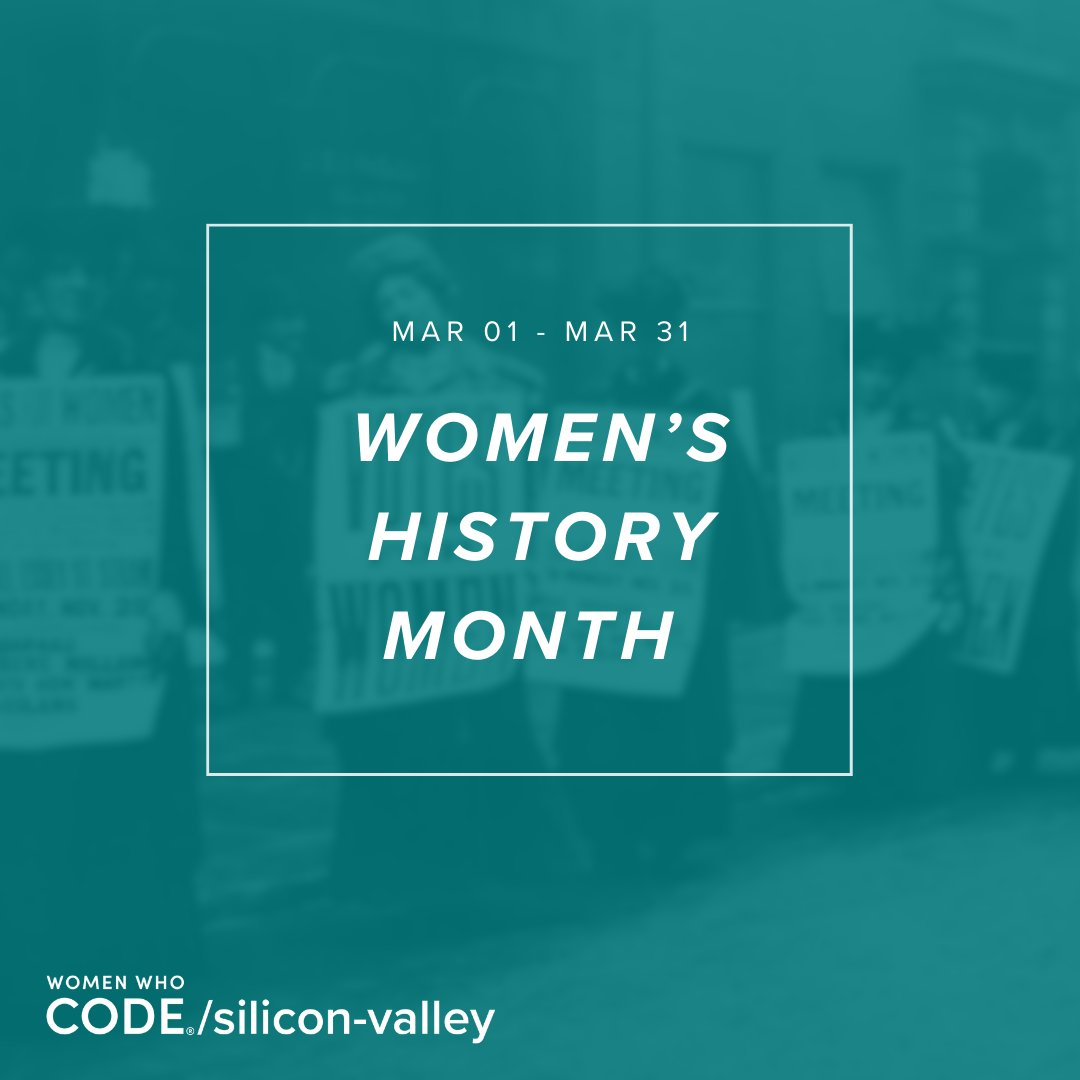 Women Who Code Silicon Valley (@wwcode_sv) on Twitter photo We’re celebrating Women’s History Month!
#womenwhocode #siliconvalley #wwcodesv #womenleaders #womenintech #WomensHistoryMonth We’re celebrating Women’s History Month!
#womenwhocode #siliconvalley #wwcodesv #womenleaders #womenintech #WomensHistoryMonth